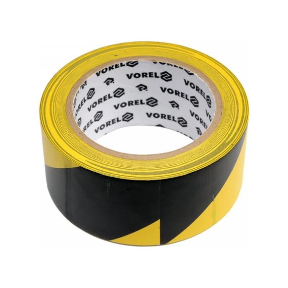 JELÖLÕSZALAG fekete-sárga 48mm x 33m PVC öntapadós
